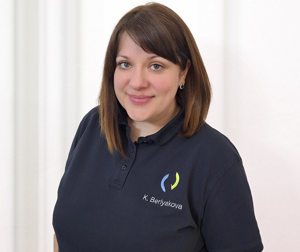 Katerina Berlyakova in der Frauenarztpraxis Altmann